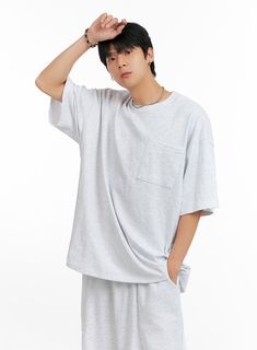 mens-oversized-cozy-pocket-t-shirt-ig402 Oversized Plain Gray T-shirt, Gray Oversized Short Sleeve T-shirt, Short Sleeve T-shirt With Pockets For Loungewear, Gray Crew Neck T-shirt For Loungewear, Gray Plain T-shirt For Streetwear, Oversized Gray Short Sleeve T-shirt, Plain Gray T-shirt For Streetwear, Basic Oversized Gray T-shirt, Oversized Gray Basic T-shirt