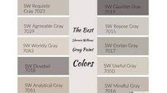 the best gray paint colors for interior walls and floors in different shades, from neutral to grey