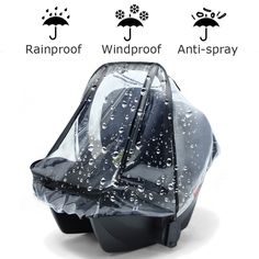 the rain proof baby car seat cover is shown