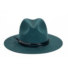 Teal. Giovannio X Cha Cha's House Fall 2021 flat, stiff brim fedora With navy patent leather double banded trim. 100% Wool Ex. Trim. Spot clean only. Fall/Winter. Head size 58CM with an adjustable sweatband for a secure fit.Made in United States of America Modern Curved Brim Fedora For Fall, Modern Fitted Fedora With Flat Brim, Modern Flat Brim Fedora For Fall, Modern Fedora With Adjustable Fit And Short Brim, Modern Adjustable Fedora With Short Brim, Modern Adjustable Brimmed Fedora, Modern Wide Brim Fedora For Winter, Modern Flat Brim Felt Hat For Winter, Modern Brimmed Winter Fedora