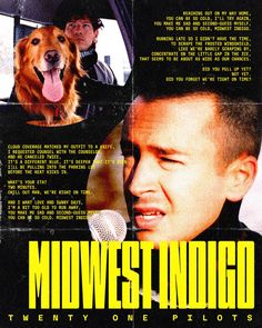 a movie poster with a man and a dog