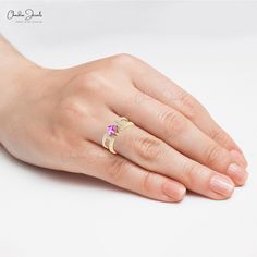 Description Introducing our parallel split shank pink sapphire ring in 14k solid gold. This ring is adorned with 5-mm square-cut pink sapphire gemstone and the band is accentuated with sparkling diamonds. Order now and treat yourself. Product Details SKU CJ R 1790 PS Product dimension - Metal 14K Solid Gold Birthstone September PINK SAPPHIRE DETAILS Size 5mm Quality AAA Pieces 1 Weight 0.85 carats Setting Prong Enhancement Heated DIAMOND DETAILS Size 1.50mm Clarity & color I1-I2/G-H Pieces 32 We Pink Rectangular Jewelry For Anniversary, Pink Birthstone Ring For Anniversary, Pink Rectangular Rings For Anniversary, Pink Birthstone Ring For Promise, Pink Promise Birthstone Ring With Accent Stones, Pink Birthstone Ring With Accent Stones For Anniversary, Anniversary Pink Sapphire Birthstone Ring, Fine Jewelry Square Cut Birthstone Ring For Anniversary, Square Cut Birthstone Ring For Anniversary Fine Jewelry