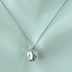 Rare Tiffany & Co Sterling Necklace. The Pendant Is A Solid Sterling Apple, 11.7 X 9.0mm. Necklace Is 17" Long, Weight 5.1gm. Hallmark Tiff & Co. 925. Comes With Blue Pouch. We Guarantee Authenticity. (1 Inch = 25.4 Mm; 1 Dime = 17.9mm). All Items Are Pre-Owned Unless Otherwise Stated. This Means They Have The Usual Aspects Of Pre-Owned Jewelry, Such As Light Scratches, Wear And Tarnish. Please Review All The Photos Which Will Be Part Of The Description. Elegant Small Silver Necklace, Apple 11, Sterling Necklace, Sterling Necklaces, Tiffany & Co., Womens Jewelry Necklace, Hallmark, 1 Inch, Jewelry Necklaces