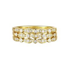 Eye-catching and stylish, this 14k gold over silver diamond stack ring set completes any outfit. Click on this JEWELRY & WATCHES GUIDE to learn about fit, styles, materials and more! Eye-catching and stylish, this 14k gold over silver diamond stack ring set completes any outfit. Click on this JEWELRY & WATCHES GUIDE to learn about fit, styles, materials and more! FEATURES Width: 18 mm Size: 7 Band fit: comfort fit Metal: sterling silver Plating: 14k gold flash plated Finish: polished Packaging: Diamond Stackable Rings Fine Jewelry, Diamond Stackable Rings In Fine Jewelry Style, Fine Jewelry Diamond White Stackable Rings, Yellow Gold Stackable Diamond Ring Fine Jewelry, Yellow Gold Stackable Diamond Ring In Fine Jewelry, Fine Jewelry Stackable Diamond Ring In Yellow Gold, Fine Jewelry Yellow Gold Stackable Diamond Ring, Stackable Yellow Gold Diamond Rings, Stackable Diamond Rings In Yellow Gold