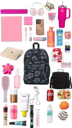 #backtoschool #backpack #emergencykit #highschool #freshman #school Backpack Essentials Highschool, Bookbags For Highschool, School Backpacks Highschool, School Packing, Highschool Backpack, Backpacks For High School, Cute Backpacks For School, What's In My Backpack