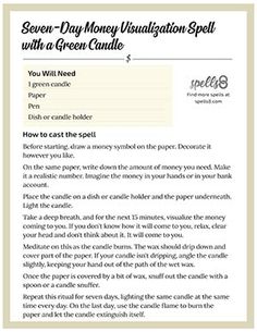 a page from the green candle website