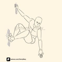 a drawing of a person falling down on the ground