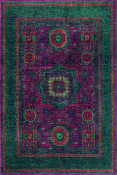 Hippie Rug, Printed Carpet, Green Vintage, Bungalow Rose, Colour Tone, Cotton Weaving, Bungalow, All Products, Rug Size