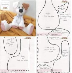 the instructions for making a stuffed animal dog