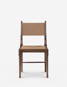 a wooden chair on a white background