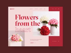 flowers from the heart website design