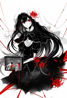 Demon Girl Pfp, Crazy Anime, Ahri Wallpaper, Homura Akemi, Yandere Girl, Girl Pfp, Ange Demon, Demon Girl, Gothic Anime