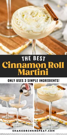 the best cinnamon roll martini recipe with only 3 simple ingredients