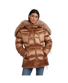 in stock Fur Puffer Jacket, Mongolian Fur, Knit Sleeve, Sherpa Lined, Jacket Sale, Puffer Coat, Outerwear Women, Puffer Jacket, Oversized Fits