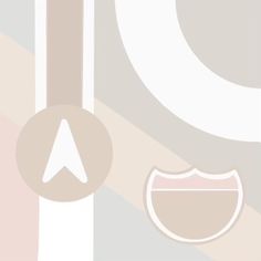 an abstract background with circles, lines, and shapes in shades of pink, beige, grey, and white