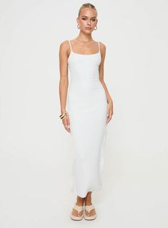 Elestria Maxi Dress White Ribbed Maxi Dress, Long White Dress, Straight Dress, Fleece Dress, Outerwear Outfit, Midi Maxi Dress, Curve Dresses, Midi Dress Bodycon, White Maxi Dresses