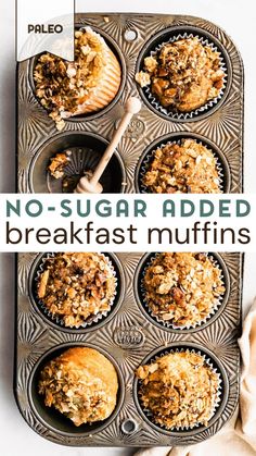 no - sugar added breakfast muffins in a muffin tin