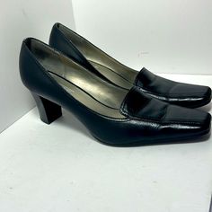 Anne Klein Maobeliaff Iflex Heels. Black. New Condition. No Flaws At All. 3" Heel. Classy. I Love Them But They Are A Tad Narrow For Me. Non-Smoking Home. Formal Synthetic Slip-on Heels, Fitted Slip-on Business Heels, Fitted Synthetic Court Shoes For Formal Occasions, Fitted Slip-on Synthetic Court Shoes, Fitted Black Court Shoes With Square Toe, Anne Klein Shoes, Heels Black, Black Pumps, Anne Klein