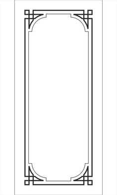 a line drawing of an ornate frame