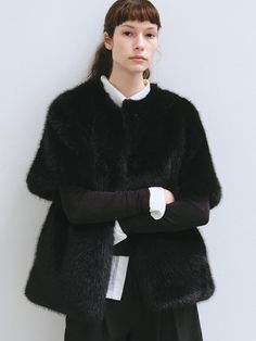 Composition : polyester 100%Color : BLACKCountry of Origin : Republic of Korea Black Faux Fur Jacket, Faux Fur Jacket, Faux Fur Coat, Fur Jacket, Faux Fur, Composition, Jackets & Coats, The Originals, Clothes For Women