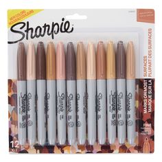 sharpie metallic highlighters set of 6 in assorted colors and sizes, including one with