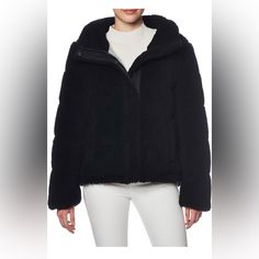 Brand New With Tags! Original Price $120 Calvin Klein Women's Faux Sherpa Coat Women’s Size Small The Signature Calvin Klein Logo Is Stitched Onto The Sleeve And The Addition Of Welt Pockets Give This Coat Added Flare And Function. Wrap Yourself Up This Season In The Warm Comfort Of This Cozy Sherpa Coat Cozy Black Outerwear With Faux Fur Trim, Calvin Klein Black Cold Weather Outerwear, Chic Calvin Klein Black Outerwear, Chic Black Calvin Klein Outerwear, Calvin Klein Long Sleeve Puffer Jacket For Fall, Calvin Klein Long Sleeve Winter Puffer Jacket, Calvin Klein Winter Workwear Outerwear, Calvin Klein Winter Outerwear For Work, Calvin Klein Winter Puffer Jacket For Cold Weather