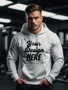 Plain White Hoodie, White Hoodie Mockup, Hoodie Mockup, Sweatshirt Mockup, Editing Software, White Hoodie, Your Design, Mock Up, Your Image