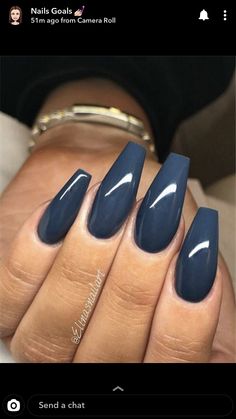 Nailinspo Nailart, Nail Looks, Cute Nails For Fall, Simple Acrylic Nails, Fall Acrylic Nails, Nails 2021, Blue Nail, Acrylic Nails Coffin Short, Fall Nail Colors