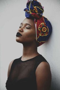 Hair Mayonnaise, Black Lipstick, Dream Closets, Turban Style, Dark Lips, African Prints