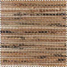 an area rug made out of woven material with brown and beige stripes on the side