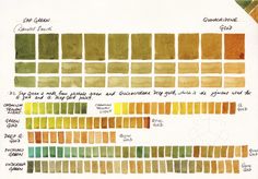 the color chart for different shades of paint