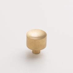 a brass knob on a white background