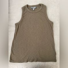 Super Cute Olive Marled Essentials Tank, Xs, Never Used! Great With Jean Shorts, Dress Down Or Dress It Up! Fitted Khaki Tank Top Casual, Fitted Casual Khaki Tank Top, Shorts Dress, Dressed Down, Jean Shorts, Super Cute, Womens Tops, Tank Tops, Women Shopping