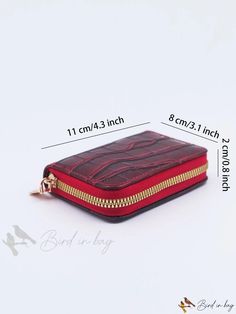 Bird in Bag - Solid Color PU Leather Accordion Style Card Holder Wallet Classic Card, Card Holder Wallet, Pu Leather, Card Holder, Solid Color, Wallet, Leather, Color