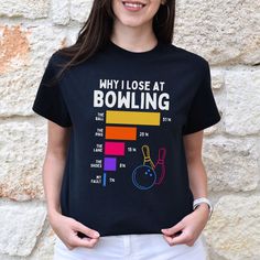 Strike up some laughs with our funny bowling shirt! This hilarious t-shirt is perfect for men and women who love to hit the lanes. Featuring a clever bowling-themed design, it's sure to be a strike with your bowling team or as a gift for the bowler in your life. Whether you're aiming for a perfect game or just having fun, this shirt will keep you in good spirits! The unisex heavy cotton tee is the basic staple of any wardrobe. It is the foundation upon which casual fashion grows. All it needs is Funny Black Sports T-shirt, Funny Text Crew Neck Tops For Sports Events, Black T-shirt With Funny Text For Sports Events, Funny Text Short Sleeve T-shirt For Sports Events, Fun Graphic Print T-shirt For Sports Events, Funny Text Short Sleeve Tops For Sports Events, Short Sleeve Tops With Funny Text For Sports Events, Funny Bowling Shirts, Team Tshirt