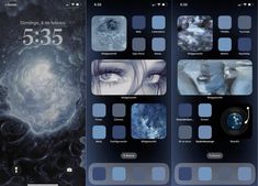 an iphone screen with different images and icons