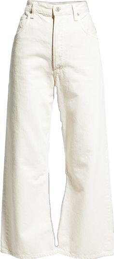 Citizens Of Humanity, Bergdorf Goodman, White Denim, Top Designers, Wide Leg Jeans, Leg Jeans, Khaki Pants, Tops Designs, Wide Leg