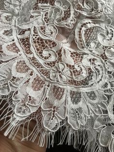 We offer a variety of fashion wedding handmade fabric Great lace for a party, a big celebration and a wonderful mood Price for one Yard We do not sell swatches of this lace, because it is limited amount and possible until you get sample, the lace can be sold out Width: 150cm(59.05 inches) Colors: White Lace Both sides scalloped Limited stock. We ship worldwide via Priority mail (Latvijas Pasts) from Latvia (EU). All orders have tracking number and are well trackable in most countries. Delivery t Elegant Embroidered Lace Fabric For Spring, Elegant Lace Embroidered Fabric For Spring, Elegant Party Tulle Fabric With Lace Trim, Elegant Embroidered Fabric With Lace Trim For Party, Elegant Lace Tulle Fabric For Spring, White Lace Shawl With Lace Work, Elegant Lace Shawl For Summer, Elegant Spring Tulle Fabric With Lace Patchwork, Elegant Embroidered Lace Fabric