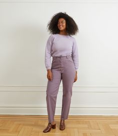 Inspired by the classic painters pants, we fine tuned the Agnes Pants to give that relaxed utilitarian vibe with a fit for curves. Made from thick stretch canvas and featuring a zip fly, and front, back and utility pocket. 12.5" rise. These are a thicker fabric than our regular pants, but they do have some stretch in them as well. Stretch Canvas. 98% Cotton, 2% Spandex. Machine washable. Made in New York City. Rise - 13" XXS - Waist= 24", Hips= 36", Inseam= 29.25" XS - Waist= 26", Hips= 38", Ins Painter Pants, Painters Pants, Dusty Mauve, Raglan Sweatshirt, Leather Mini Skirts, Black Stretch, Leather Mini, Designer Outfits Woman, Stretch Cotton