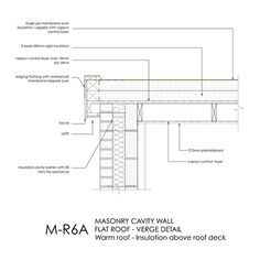 an architectural drawing shows the details of a wall and stair section, with instructions on how to