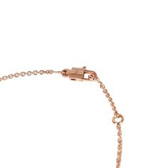 This Necklace is in 18k rose gold and set with 19 diamonds totaling .09 carats. Origin: France Condition: Pristine; new or never worn Accompanied by: Hermes box and dustbag Measurements: Length: 16 in, Pendant 0.72" x 0.5" Luxury Rose Gold Jewelry With Adjustable Chain, 14k Rose Gold Diamond Necklace With Adjustable Chain, Rose Gold Cable Chain Necklace For Everyday Luxury, Rose Gold Diamond Necklace With Cable Chain, Rose Gold Diamond Necklace With Cable Chain As Gift, Rose Gold Diamond Pendant Necklace With Adjustable Chain, Rose Gold Jewelry With Cable Chain For Formal Occasions, Formal Rose Gold Jewelry With Cable Chain, Formal Rose Gold Cable Chain Jewelry