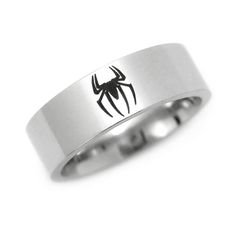 Spiderman Ring Silver/Black/Gold/Rose/Blue, Custom Logo Ring There are a few factors that differentiate tungsten rings from stainless steel rings, making them a preferred choice for some individuals. Here are a few reasons why tungsten rings are often considered better: Hardness: Tungsten is one of the hardest materials used in jewelry, ranking close to diamonds on the Mohs scale of hardness. This makes tungsten rings extremely resistant to scratches, dents, and general wear and tear. Stainless Spiderman Ring, Marvel Jewelry, Rings Making, Handwriting Bracelet, Coordinates Bracelet, Personalised Gifts For Friends, Tungsten Rings, Morse Code Bracelet, Rose Blue