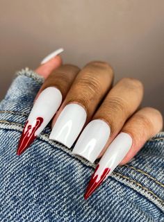 Ongles Goth, Vampire Nails, Easy Nails, Goth Nails, Her Nails, Dope Nail Designs, Halloween Nail Designs