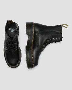 Jadon Boot Pisa Leather Platforms | Dr. Martens Jadon Pisa, Mens Suede Slippers, Clothes Haul, Shade Clothing, Italian Boots, Jadon Boots, Dr Martens Jadon, Leather Platform Boots, Yellow Heels