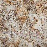 a close up view of the surface of a granite countertop with brown and white speckles