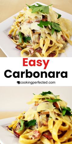 this is an easy and delicious recipe for carbonara