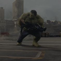 the incredible hulk - man in avengers age of ulhance is being chased by another character