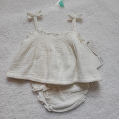 Gerber Modern Moments Tank Dress For Baby Girls, Size 6-9m Perfect Texture For Summer Bnwt. White. Clean, Smoke Free Home Bundle/Offer For Price Breaks! Cotton Sleeveless Set For First Birthday, Summer Cotton Top For First Birthday, Dress For Baby, White Onesie, Girls Stripes, Flutter Sleeve Top, Dress Set, Summer Baby, Cat Shirts