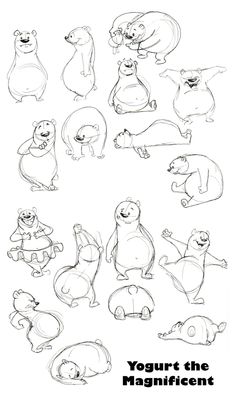 an image of some cartoon animals that are in the same drawing style as each other