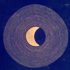 an image of a circle with a half moon in the middle